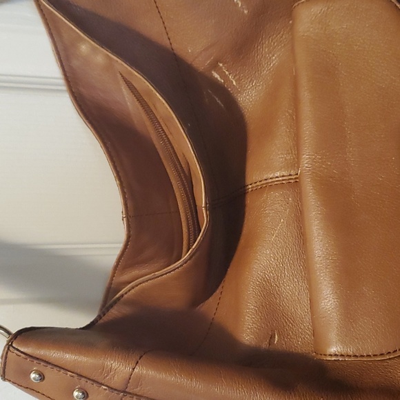 Vintage Banana Republic Slouchy Leather Bag Cognac - Picture 8 of 9